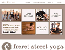 Tablet Screenshot of freretstreetyoga.com